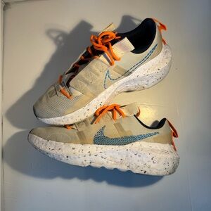 Nike Crater Impact Women’s 6.5‎ Beige Orange Sneakers CW2386-200 Recycled Sole